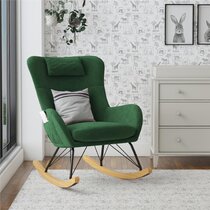 Green nursery on sale rocking chair